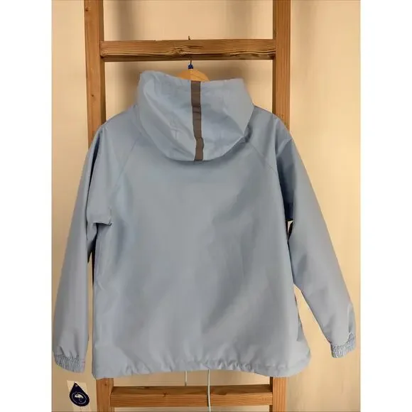 NWT Nikki Jones Blue Hooded Jacket Raincoat Changes in Rain! #0973 Size XS - Picture 3 of 6